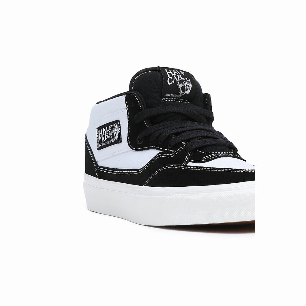 Tenis Botas Vans Half Cab 33 DX Hombre Negras/Blancas | JLW956037