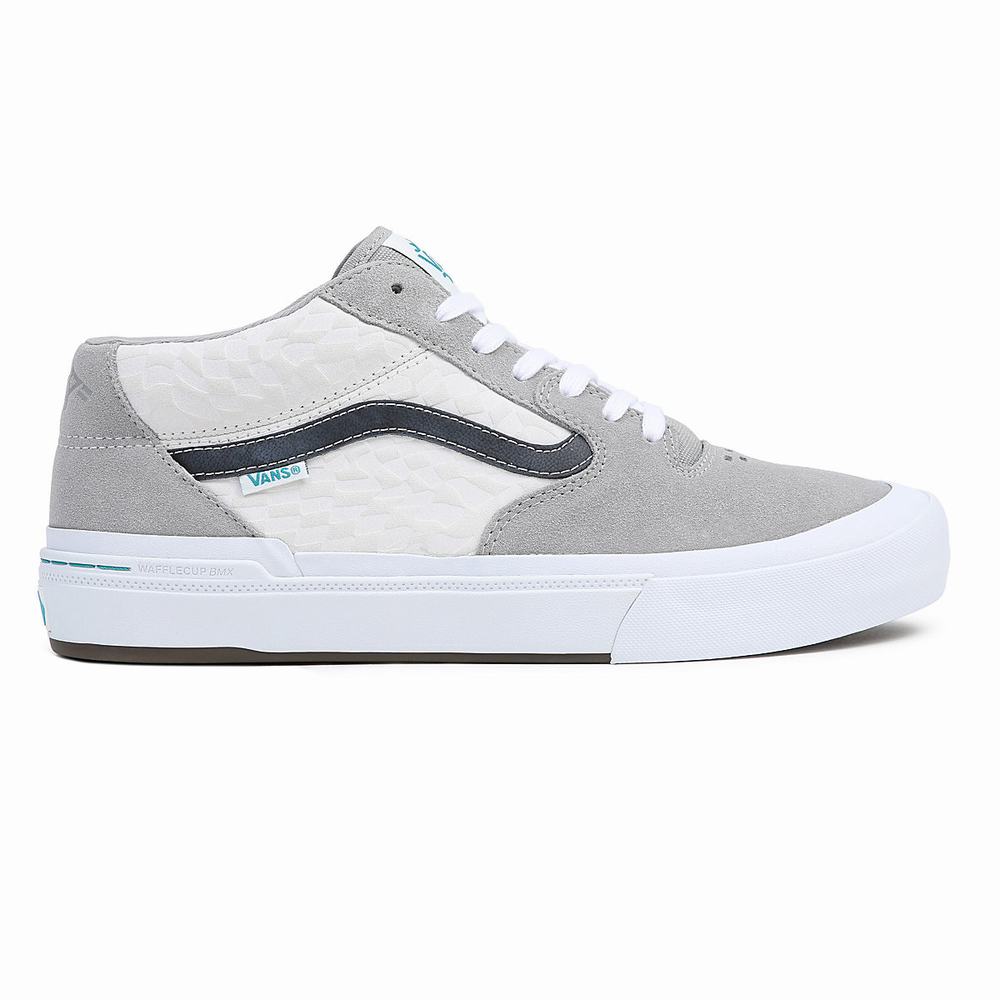 Tenis Botas Vans Kevin Peraza BMX Estilo 114 Mujer Gris/Blancas | THK130279