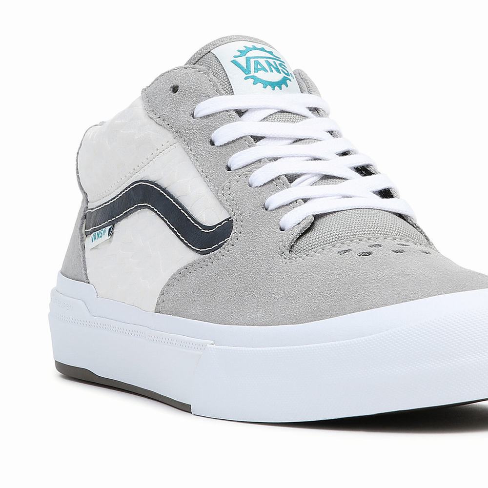 Tenis Botas Vans Kevin Peraza BMX Estilo 114 Mujer Gris/Blancas | THK130279