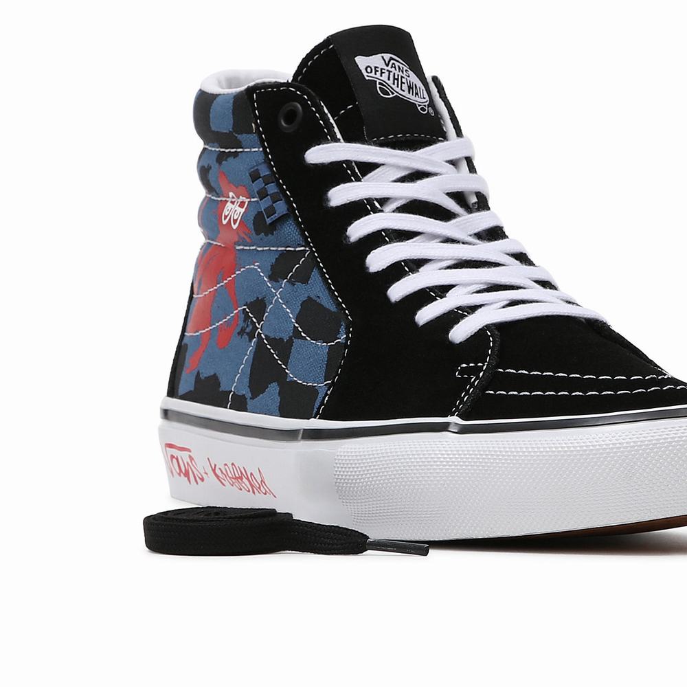 Tenis Botas Vans Krooked By Natas for Ray Skate SK8-Hi Mujer Azules/Negras/Multicolor | FYV184026