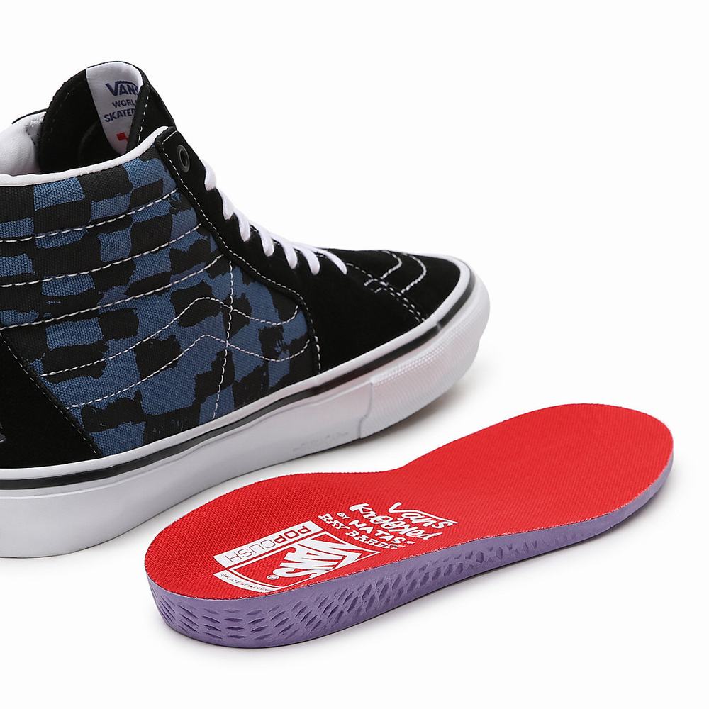 Tenis Botas Vans Krooked By Natas for Ray Skate SK8-Hi Hombre Azules/Negras/Multicolor | MTR048753