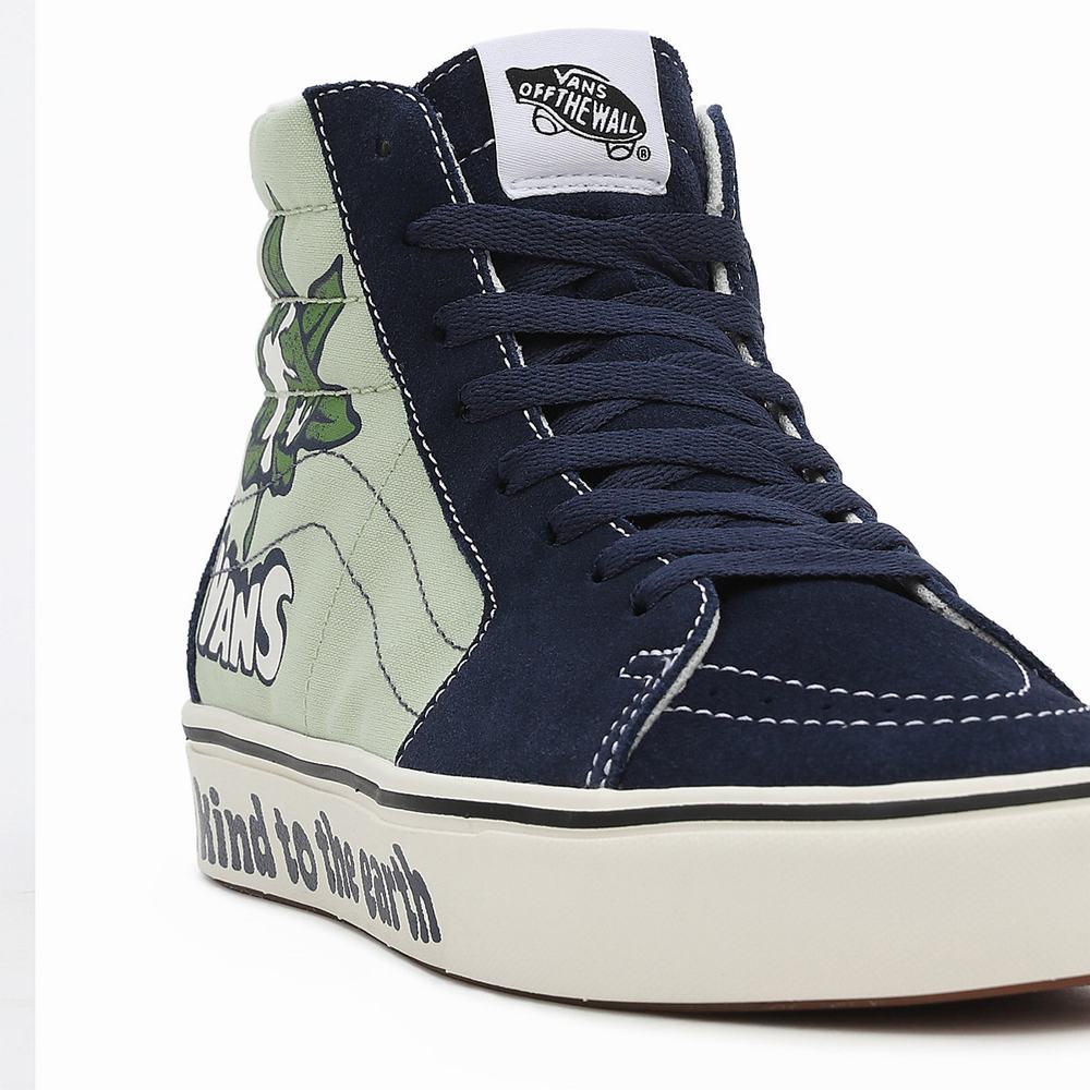 Tenis Botas Vans Looper ComfyCush SK8-Hi Hombre Azules/Verde | XTF369714