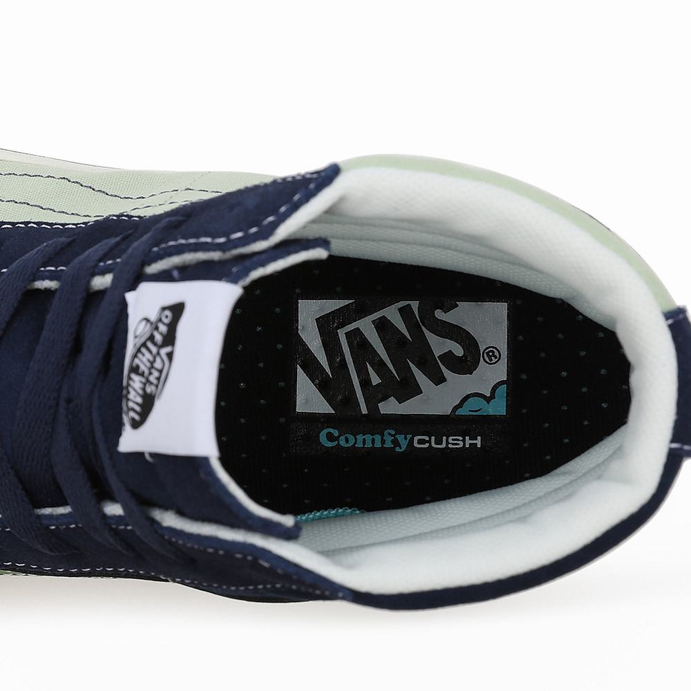 Tenis Botas Vans Looper ComfyCush SK8-Hi Hombre Azules/Verde | XTF369714