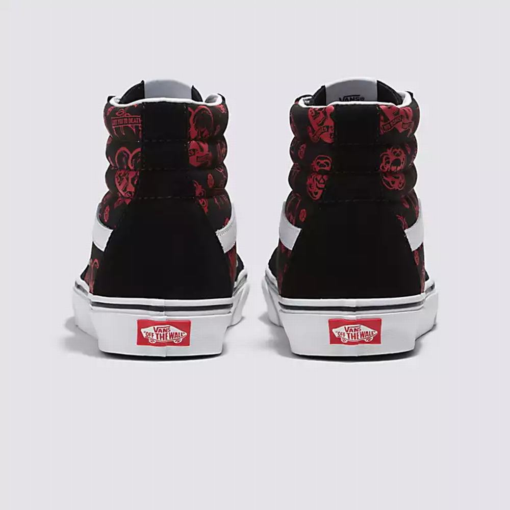 Tenis Botas Vans Love You To Death Sk8-Hi Hombre Negras/Blancas | BNK256480