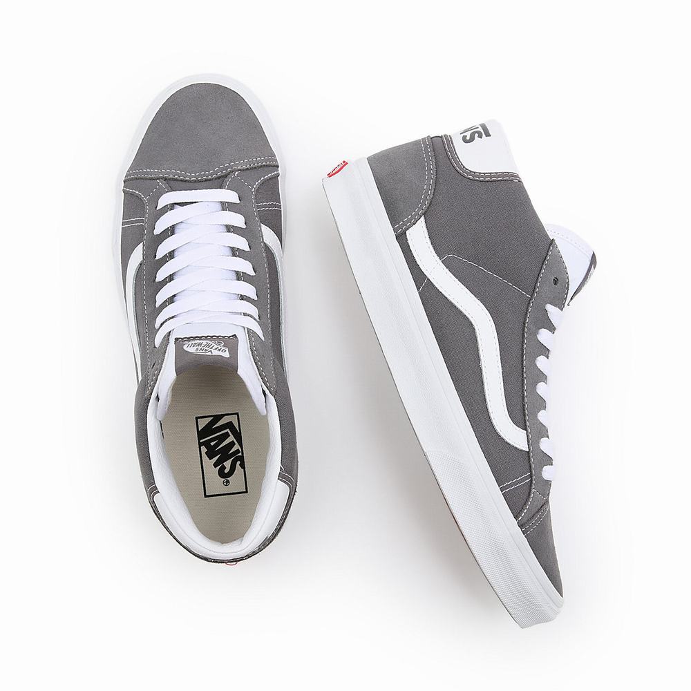 Tenis Botas Vans Mid Skool 37 Hombre Gris | QKR480619