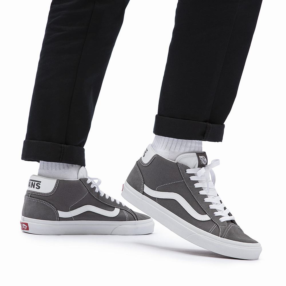 Tenis Botas Vans Mid Skool 37 Hombre Gris | QKR480619