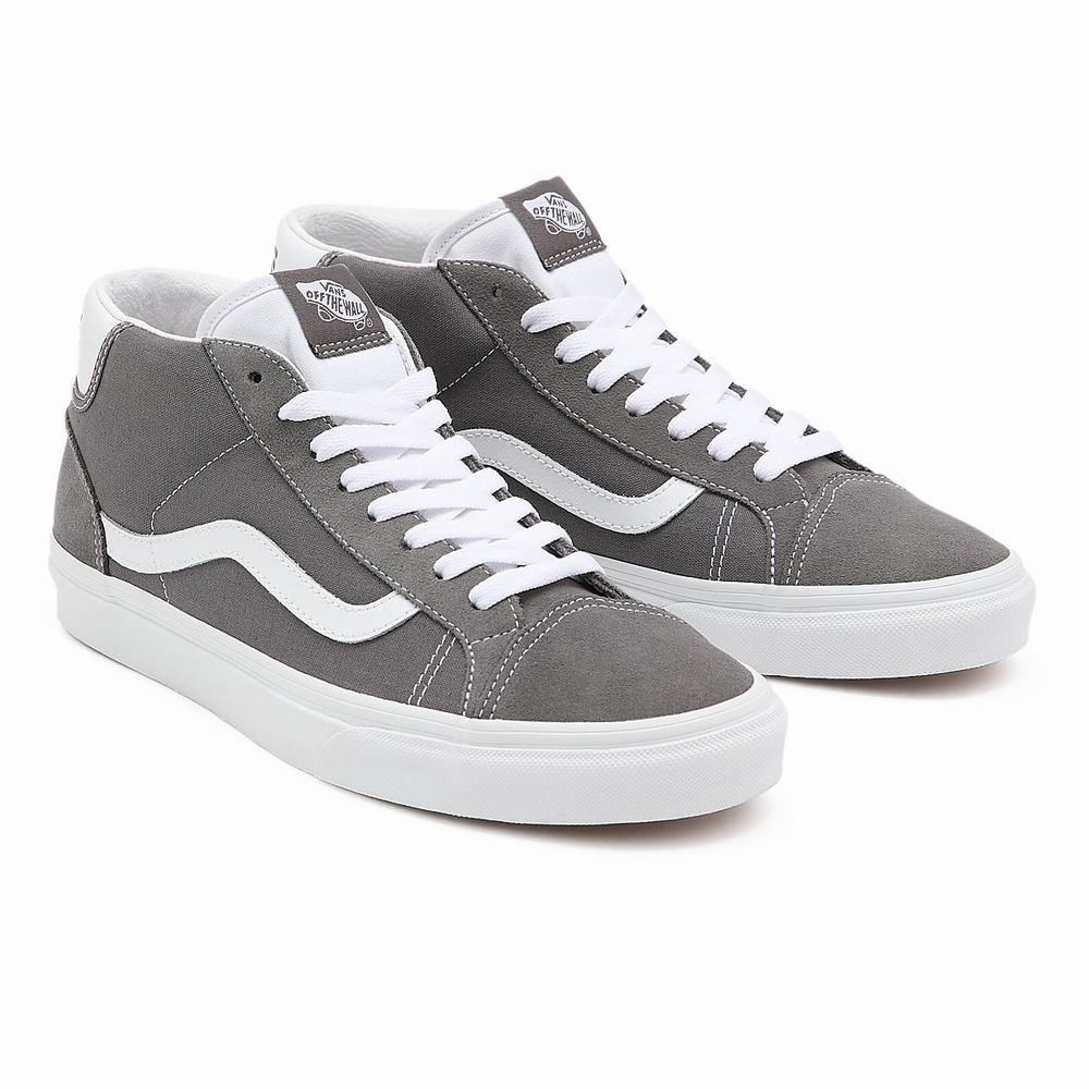 Tenis Botas Vans Mid Skool 37 Hombre Gris | QKR480619