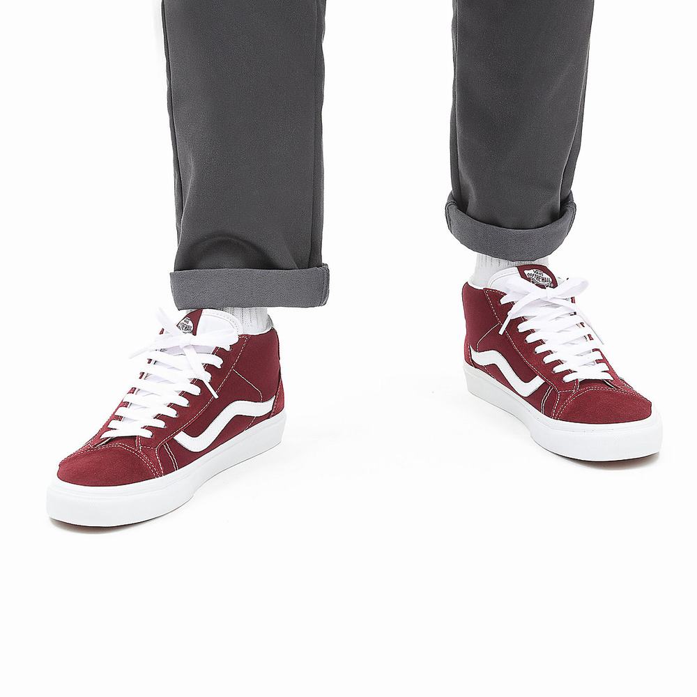 Tenis Botas Vans Mid Skool 37 Hombre Rojas | AWF526390