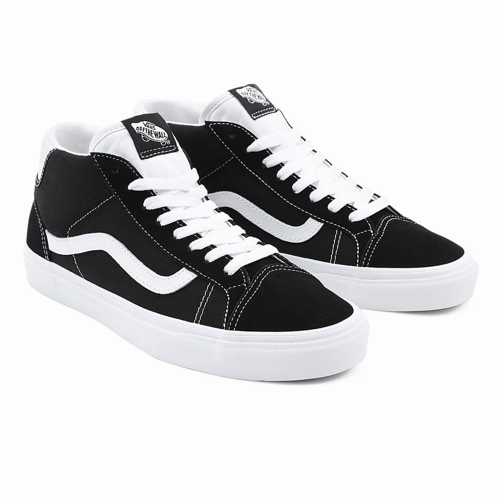 Tenis Botas Vans Mid Skool 37 Mujer Negras | JIY790241