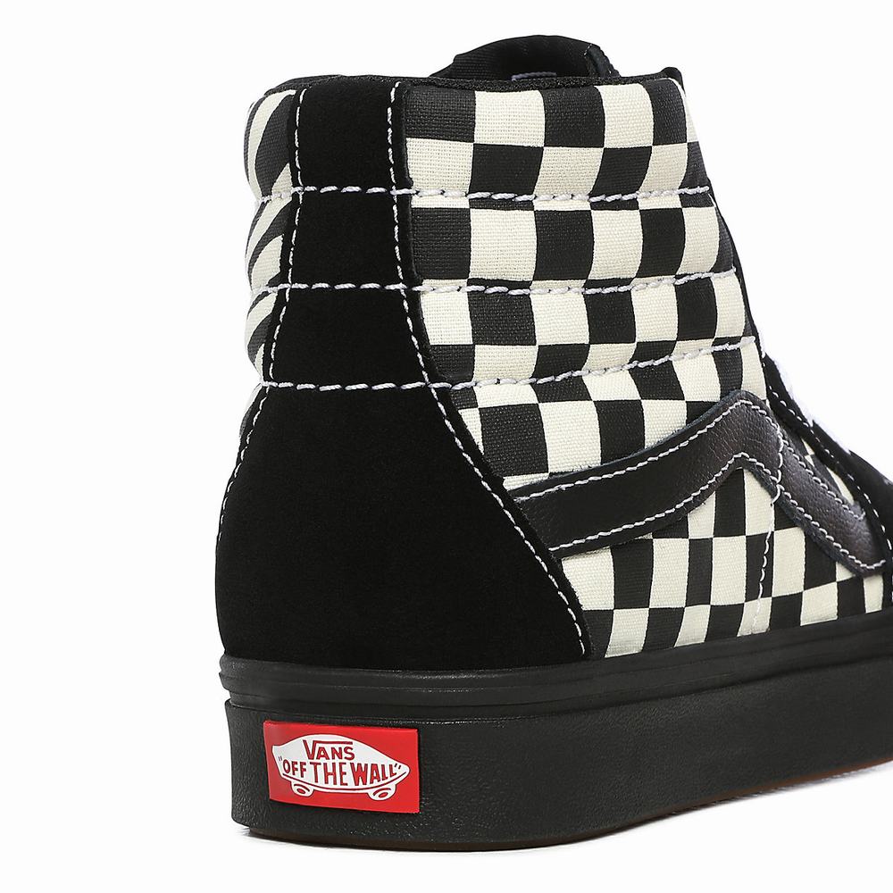 Tenis Botas Vans Mixed Media ComfyCush Sk8-Hi Mujer Negras | KZP720391