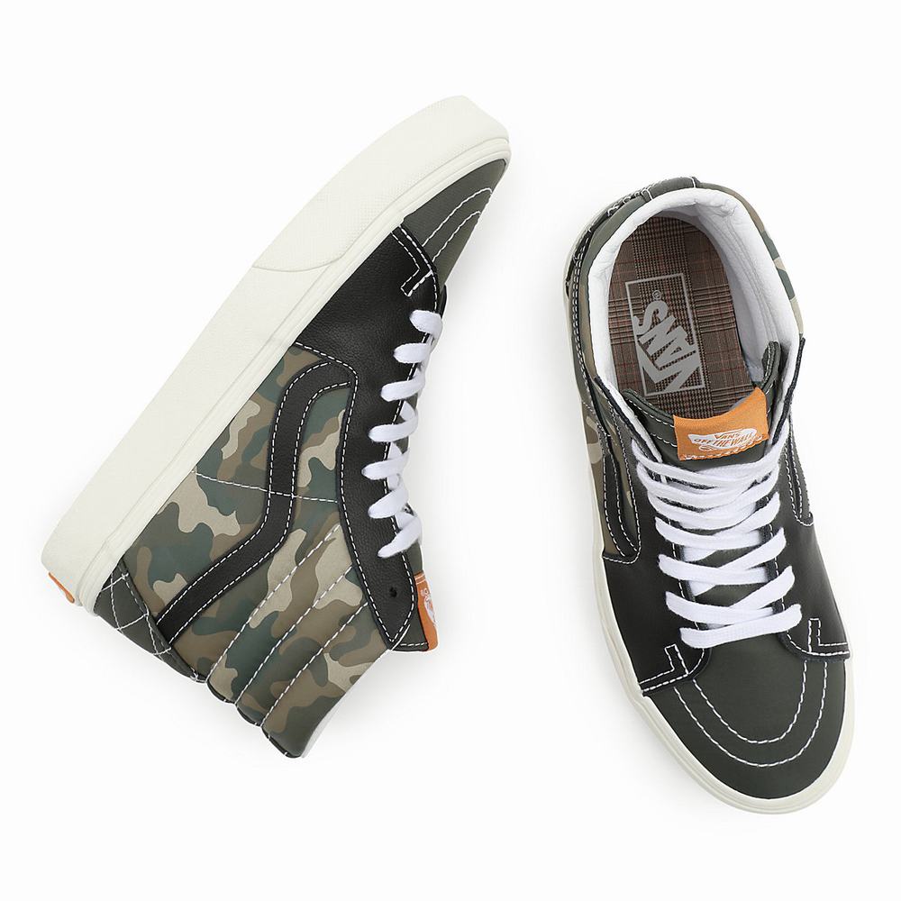 Tenis Botas Vans Mixed Utility Sk8-Hi Hombre Verde | MFP041379