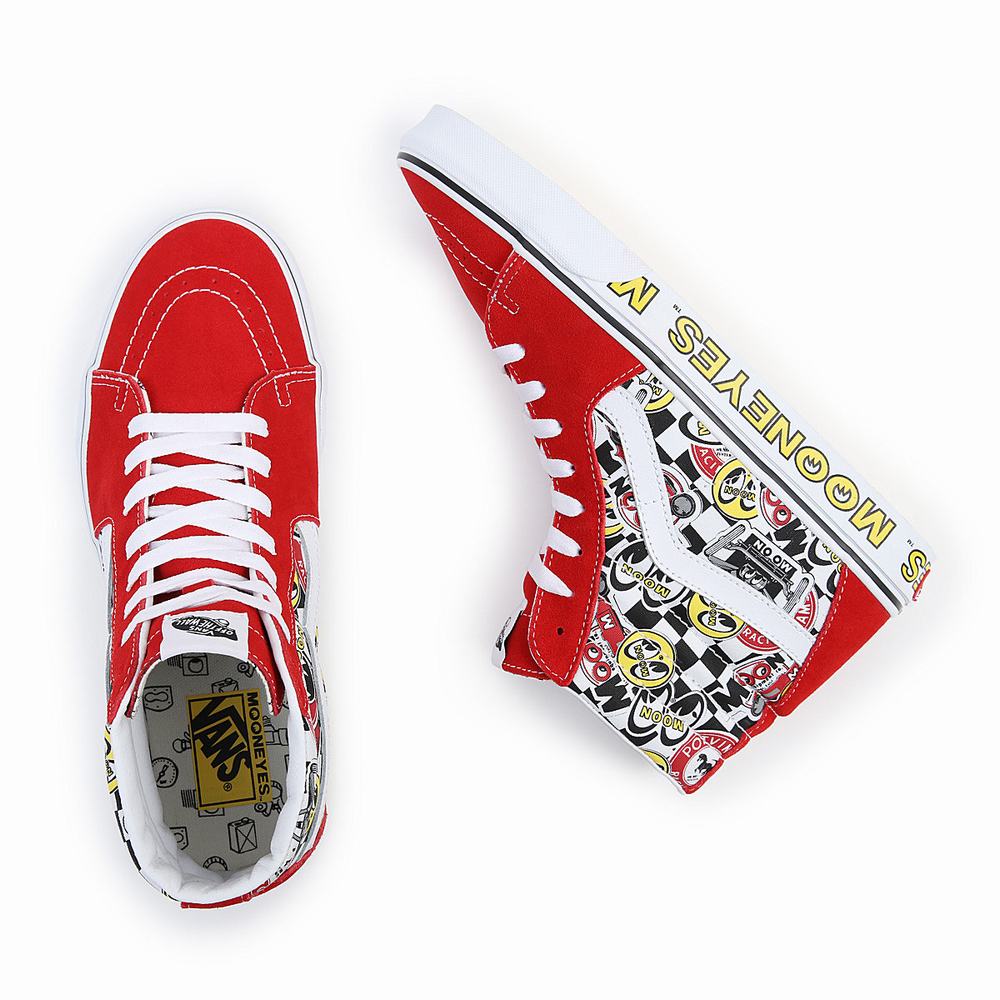 Tenis Botas Vans Mooneyes Sk8-Hi Hombre Rojas/Multicolor | RBT290615