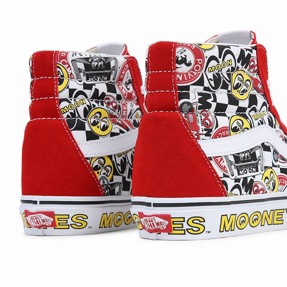 Tenis Botas Vans Mooneyes Sk8-Hi Hombre Rojas/Multicolor | RBT290615