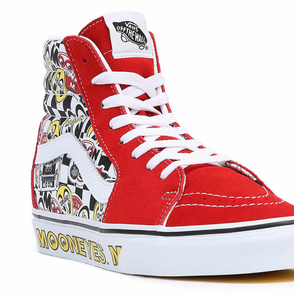 Tenis Botas Vans Mooneyes Sk8-Hi Hombre Rojas/Multicolor | RBT290615