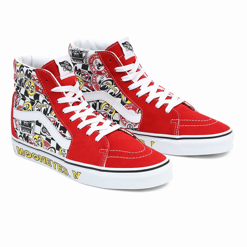 Tenis Botas Vans Mooneyes Sk8-Hi Hombre Rojas/Multicolor | RBT290615