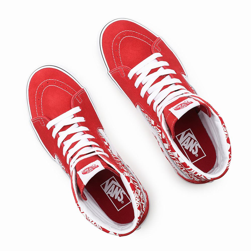 Tenis Botas Vans Off the Wall SK8-Hi Hombre Rojas | MJS594602