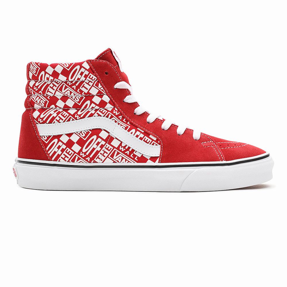 Tenis Botas Vans Off the Wall SK8-Hi Hombre Rojas | MJS594602