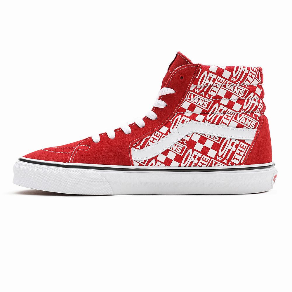 Tenis Botas Vans Off the Wall SK8-Hi Hombre Rojas | MJS594602