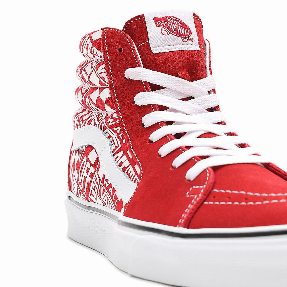 Tenis Botas Vans Off the Wall SK8-Hi Hombre Rojas | MJS594602