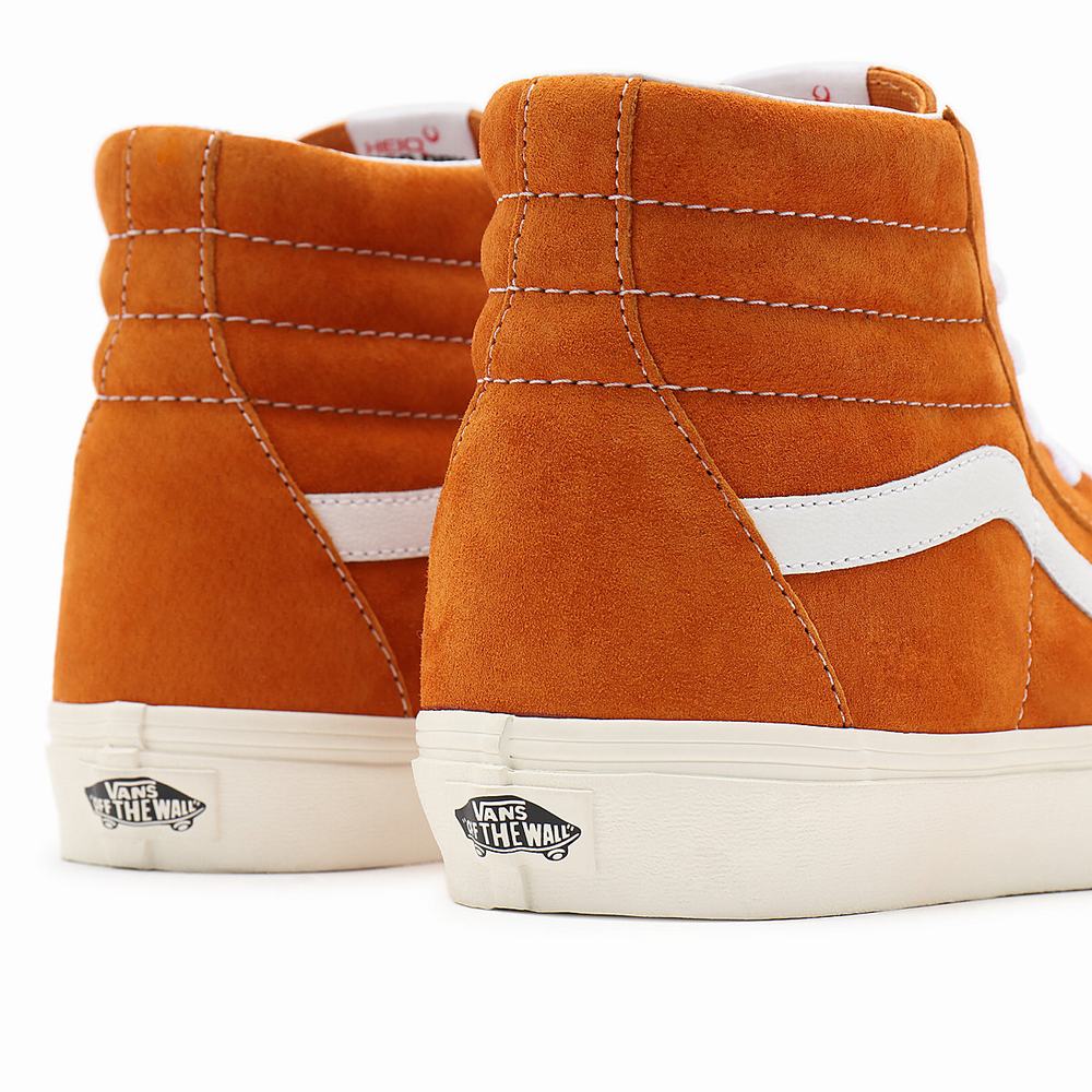 Tenis Botas Vans Pig Suede Sk8-Hi Hombre Naranjas | CAX247860