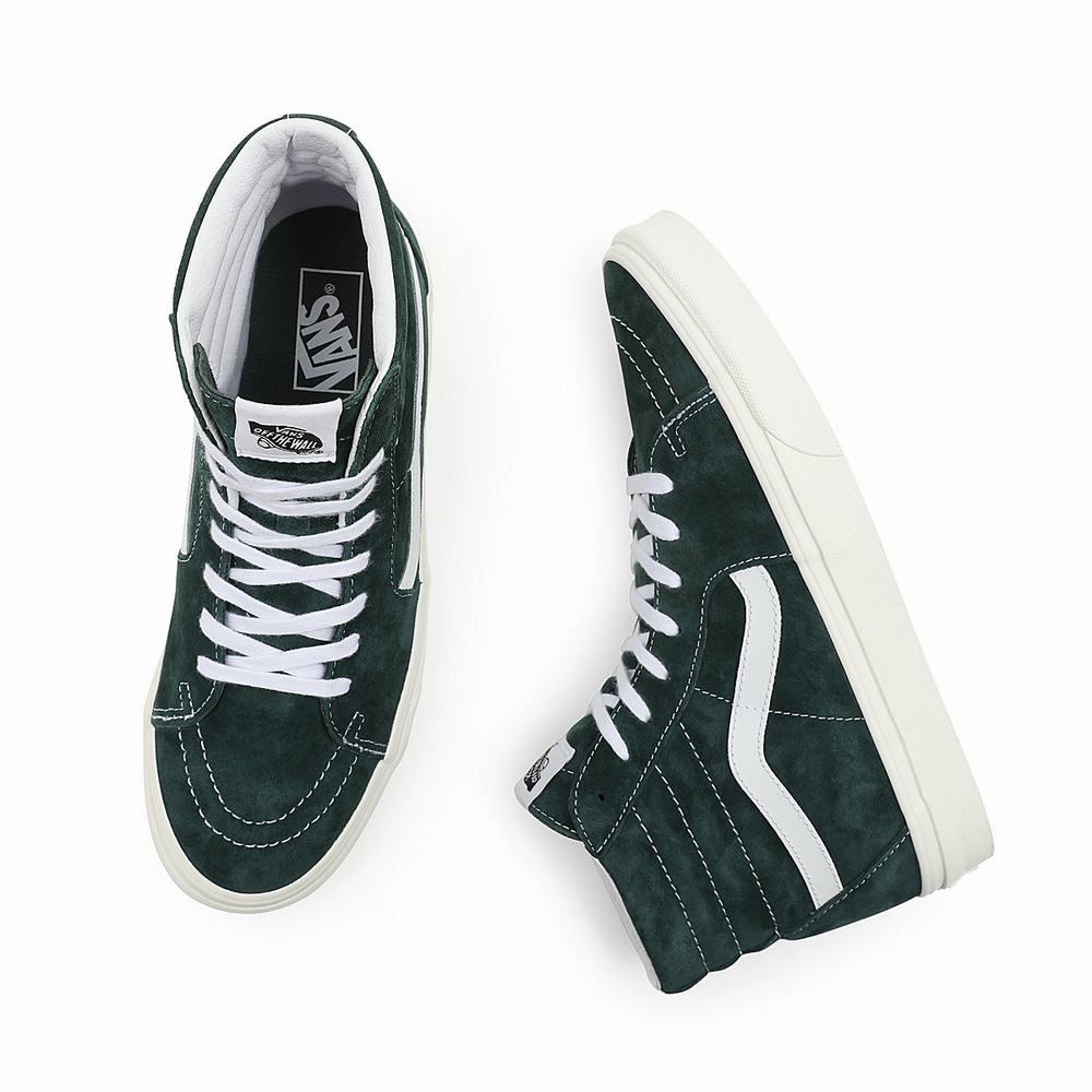 Tenis Botas Vans Pig Suede Sk8-Hi Hombre Verde | KIV218395