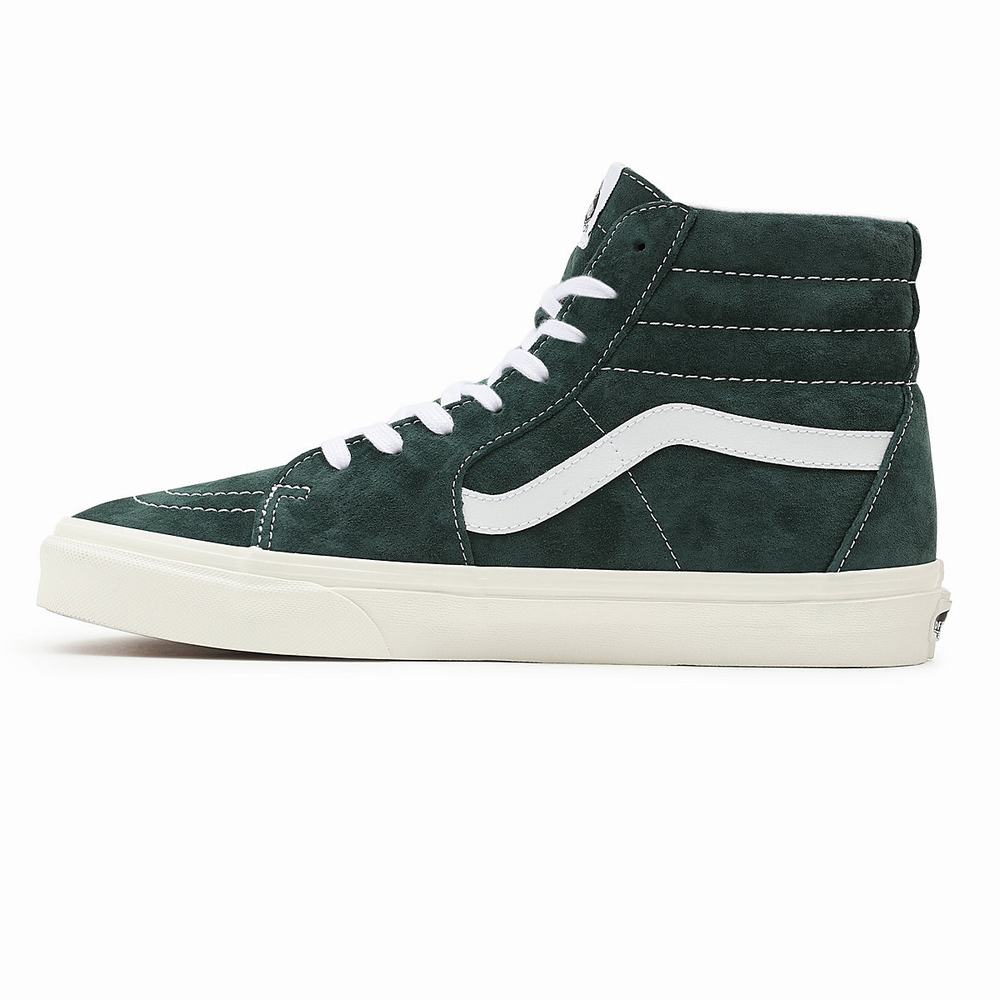 Tenis Botas Vans Pig Suede Sk8-Hi Hombre Verde | KIV218395