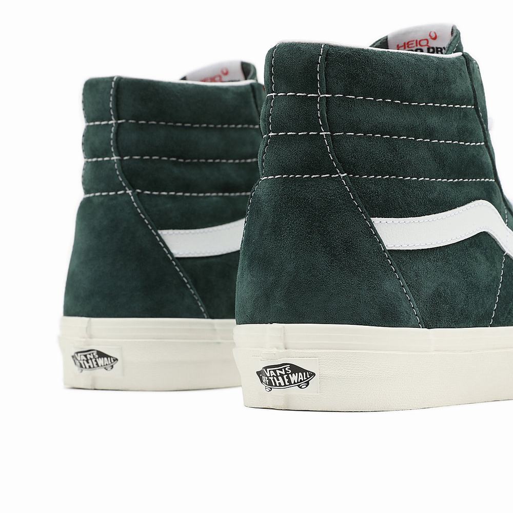 Tenis Botas Vans Pig Suede Sk8-Hi Hombre Verde | KIV218395