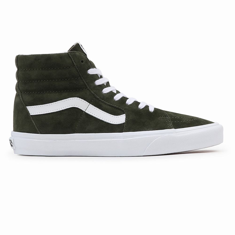 Tenis Botas Vans Pig Suede Sk8-Hi Hombre Verde | OEY602583