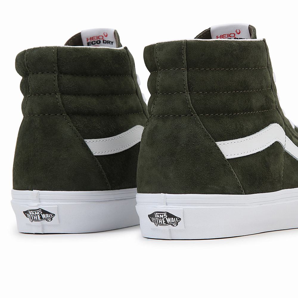 Tenis Botas Vans Pig Suede Sk8-Hi Hombre Verde | OEY602583