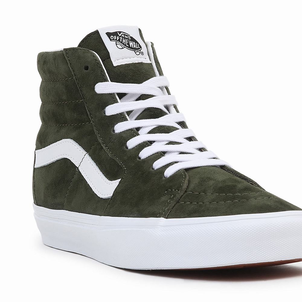 Tenis Botas Vans Pig Suede Sk8-Hi Hombre Verde | OEY602583