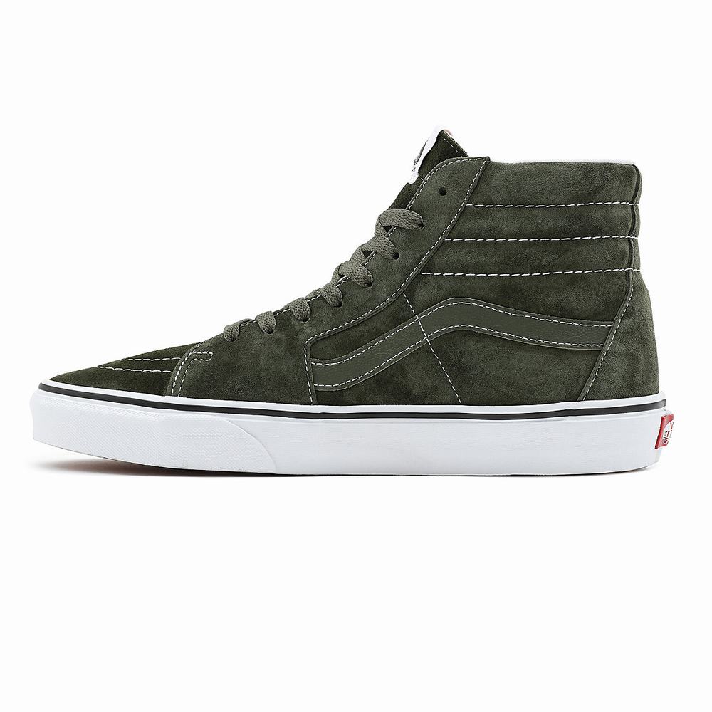 Tenis Botas Vans Pig Suede Sk8-Hi Hombre Verde | RJB962784