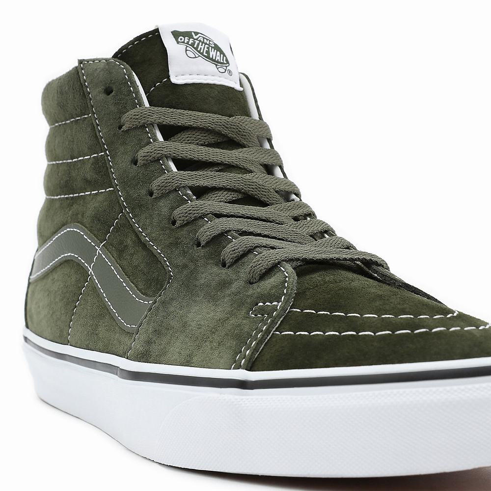 Tenis Botas Vans Pig Suede Sk8-Hi Hombre Verde | RJB962784