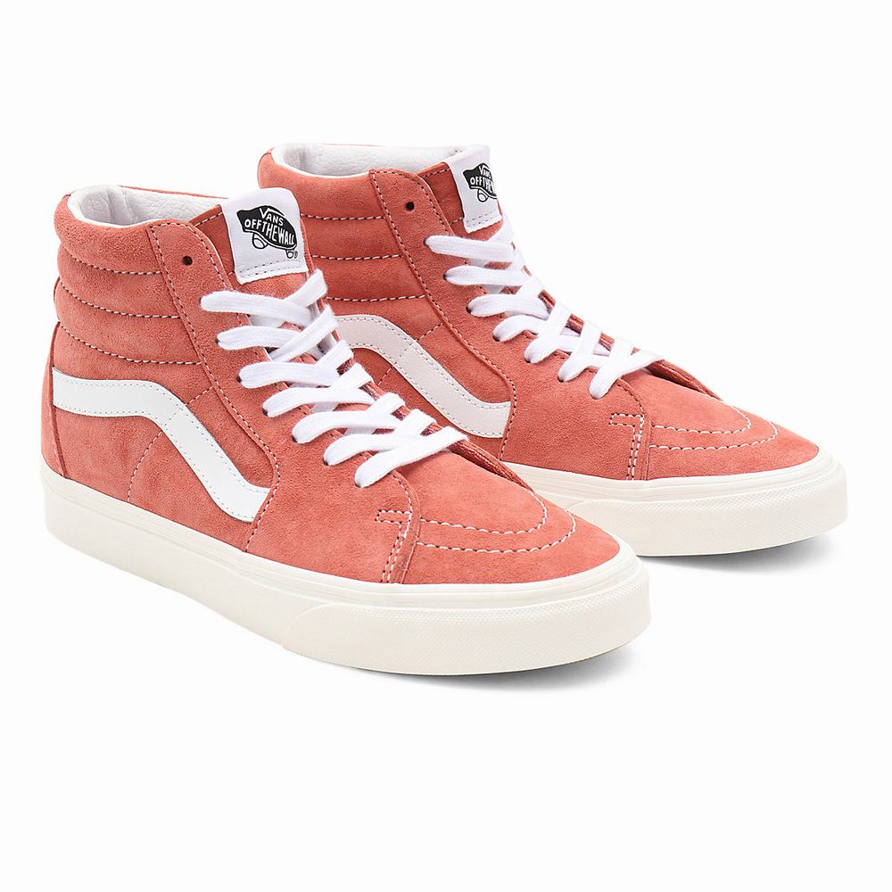 Tenis Botas Vans Pig Suede Sk8-Hi Mujer Rosas | JSW930824