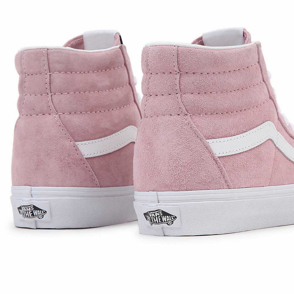 Tenis Botas Vans Pig Suede Sk8-Hi Mujer Rosas | UQJ956472