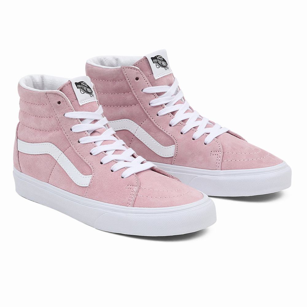 Tenis Botas Vans Pig Suede Sk8-Hi Mujer Rosas | UQJ956472