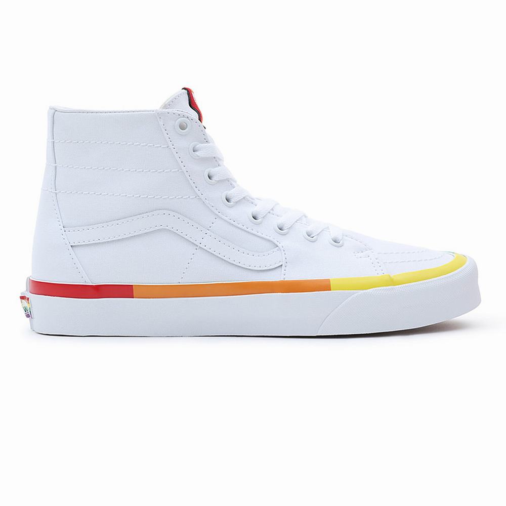 Tenis Botas Vans Rainbow Foxing Sk8-Hi Tapered Mujer Blancas | EJF690251