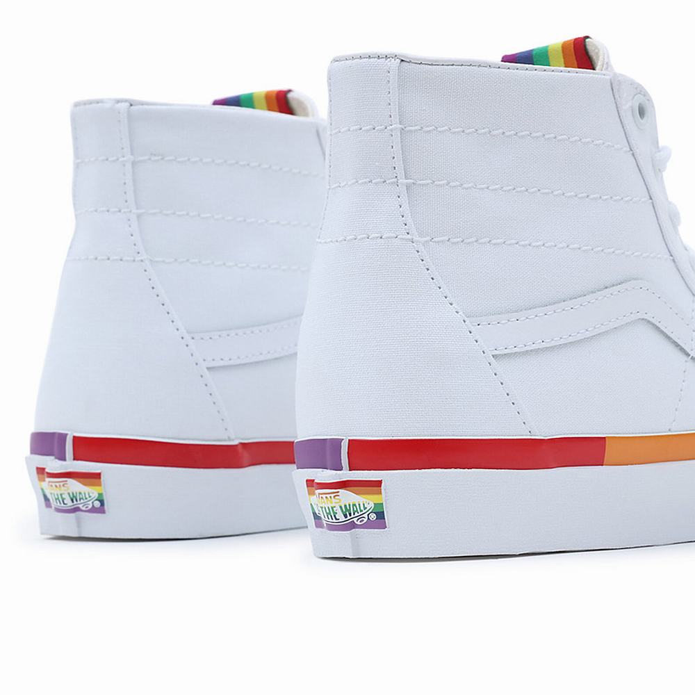 Tenis Botas Vans Rainbow Foxing Sk8-Hi Tapered Hombre Blancas | LFV169057