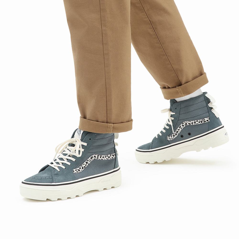 Tenis Botas Vans Sentry Sk8-Hi Mujer Gris | ENO125430