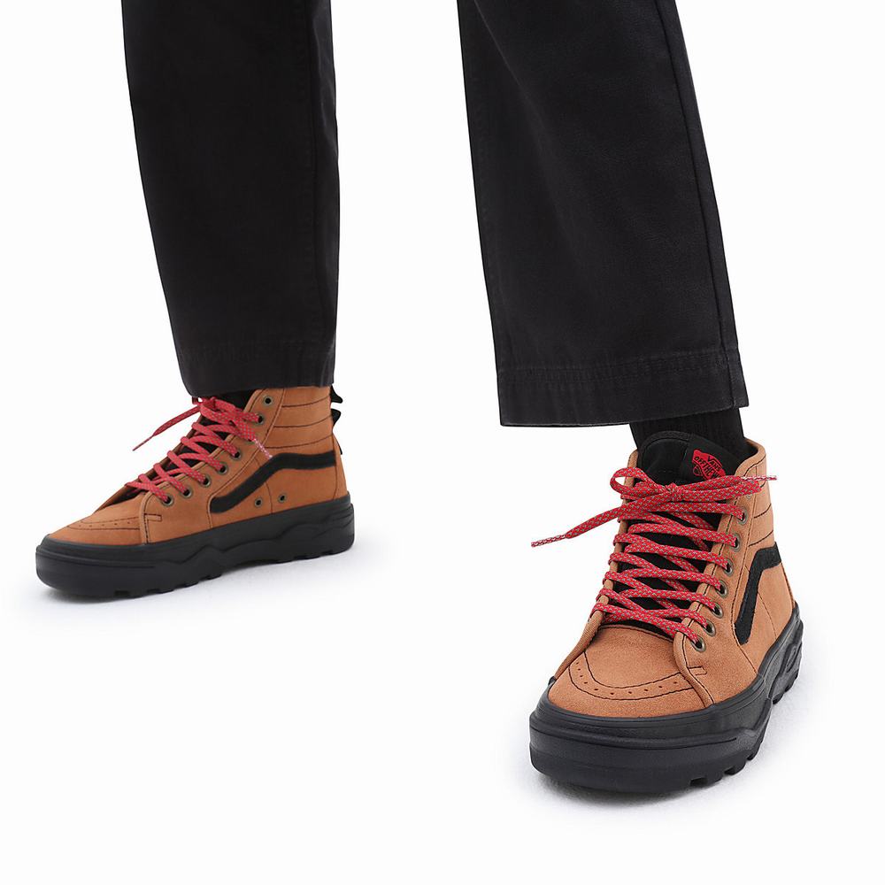 Tenis Botas Vans Sentry Sk8-Hi WC Hombre Marrones | FVE035146