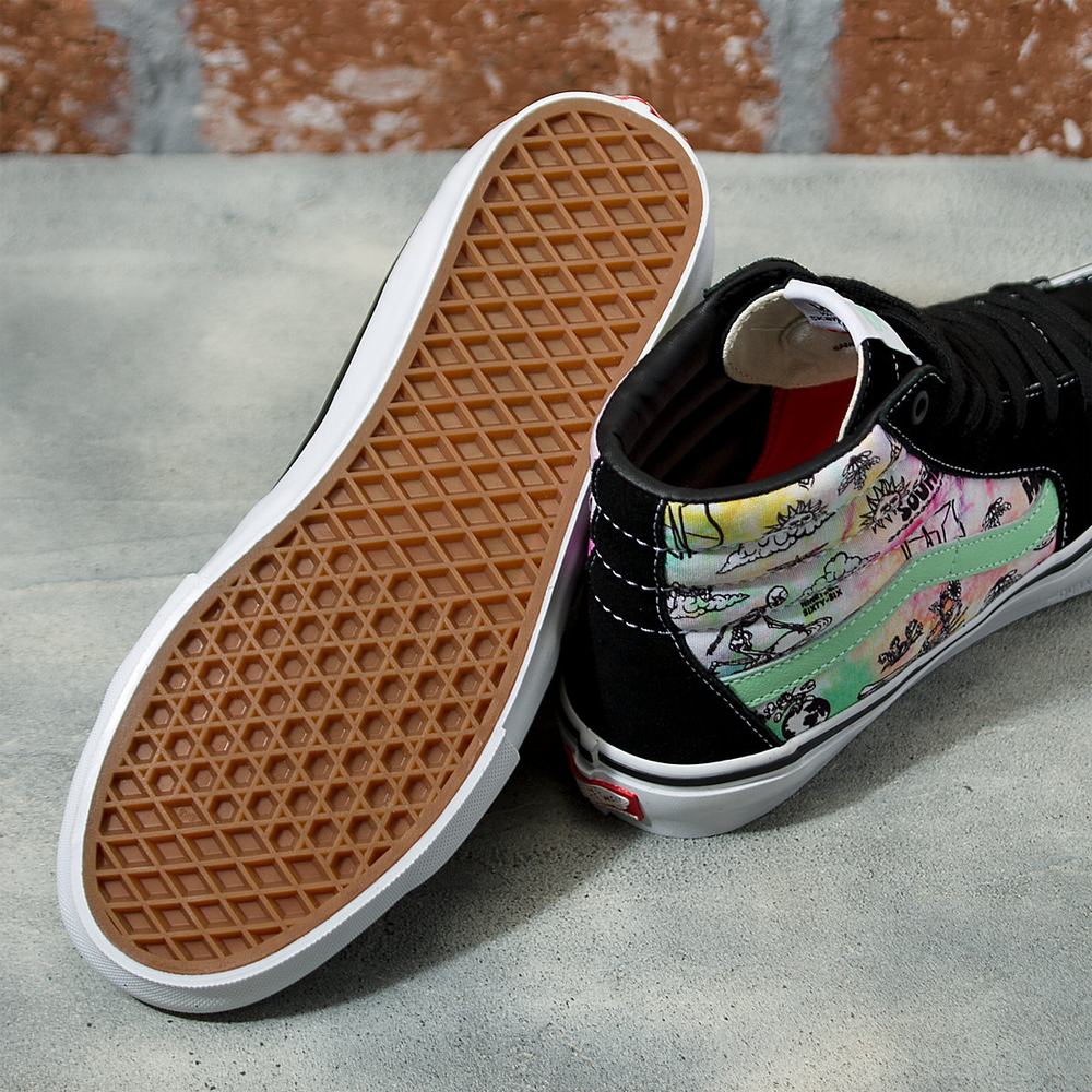 Tenis Botas Vans Shroom Doom Skate SK8-Hi Mujer Negras/Multicolor | IZM520834