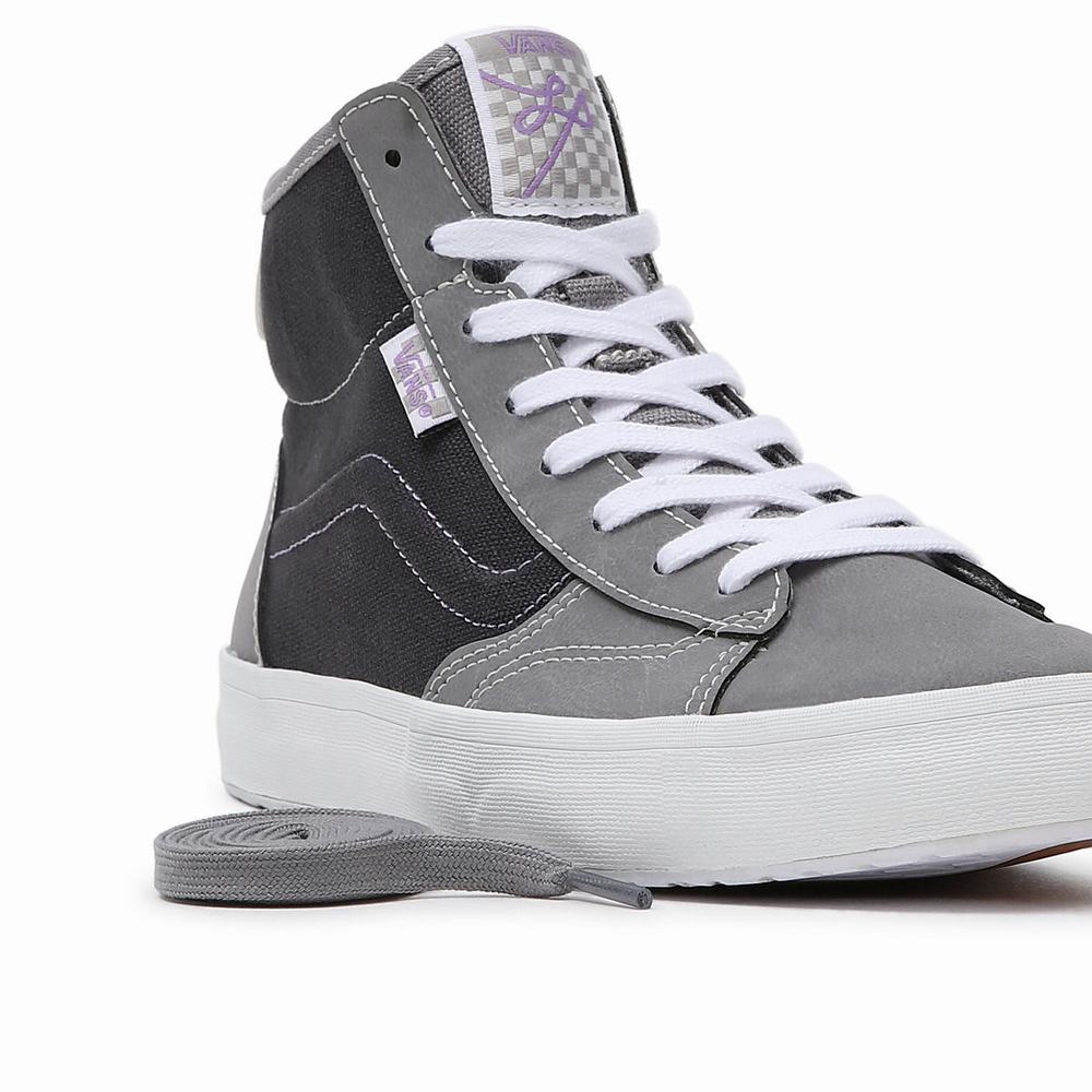 Tenis Botas Vans Sintetico The Lizzie Hombre Gris | LYI504928