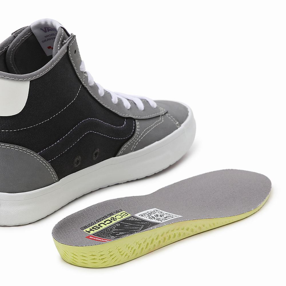 Tenis Botas Vans Sintetico The Lizzie Hombre Gris | LYI504928