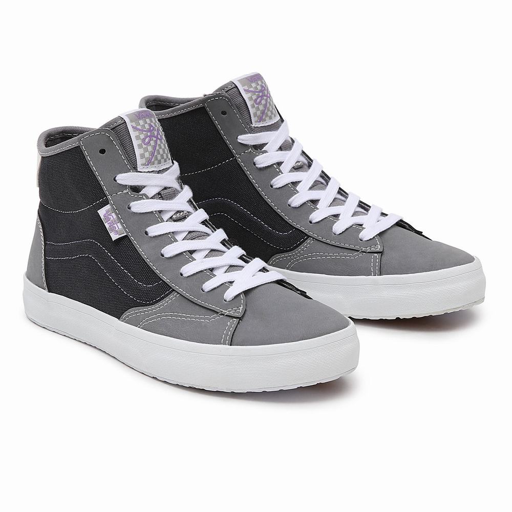 Tenis Botas Vans Sintetico The Lizzie Hombre Gris | LYI504928