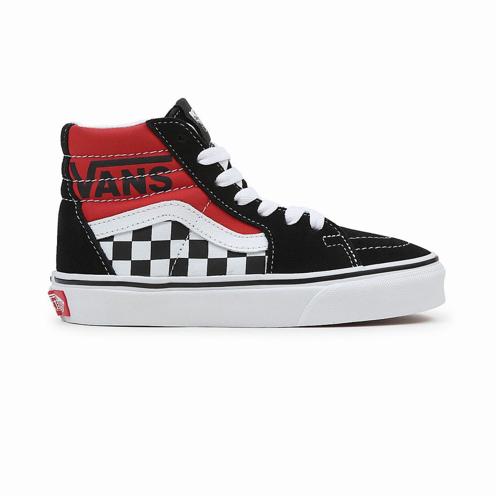 Tenis Botas Vans Sk8-Hi (4-8 years) Niños Negras/Rojas | XKB405987