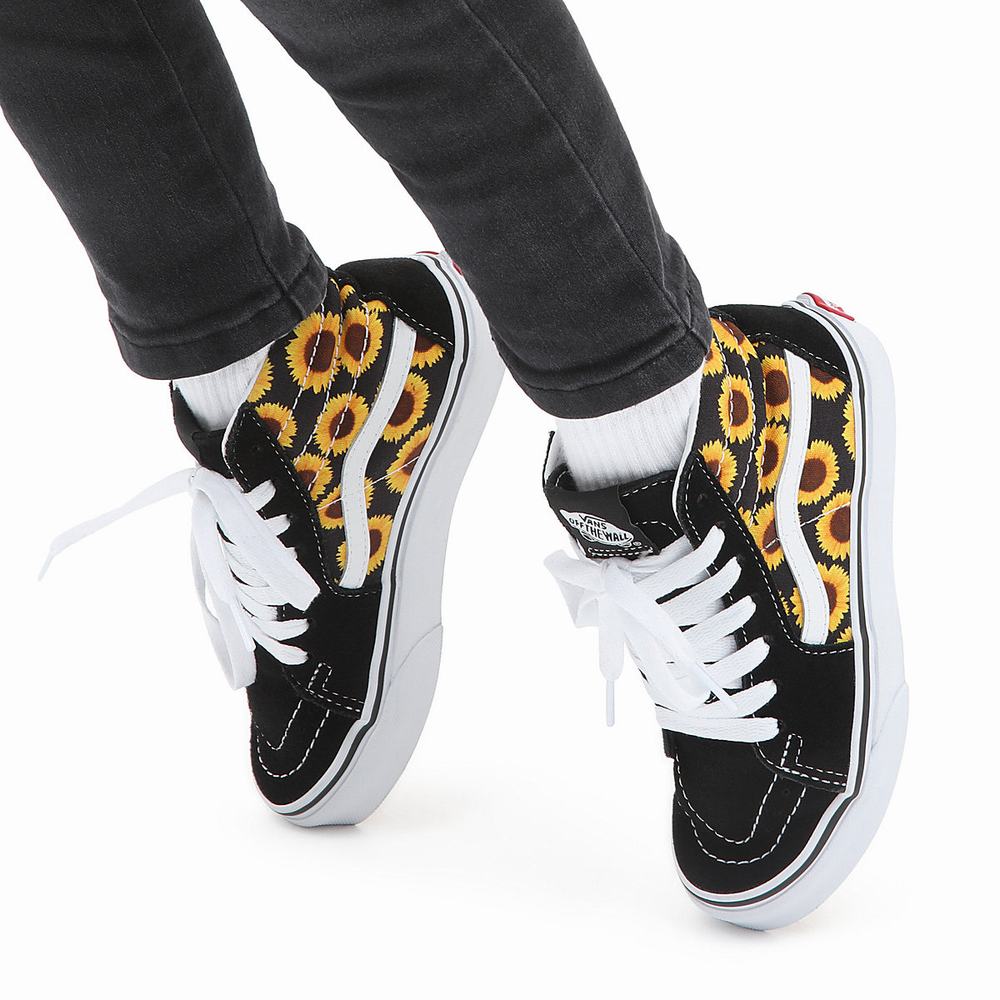 Tenis Botas Vans Sk8-Hi (8-14 years) Niños Negras | QKI126450