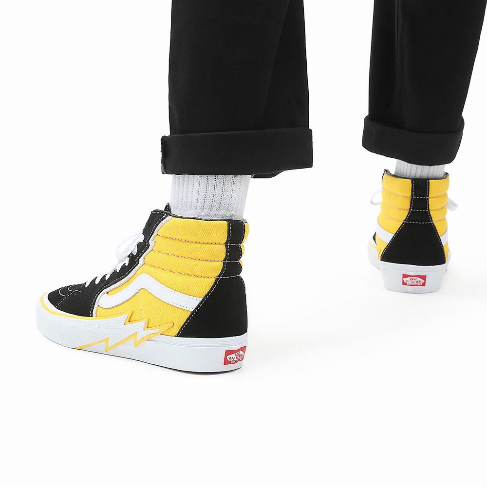 Tenis Botas Vans Sk8-Hi Bolt Hombre Amarillo | FYC586970