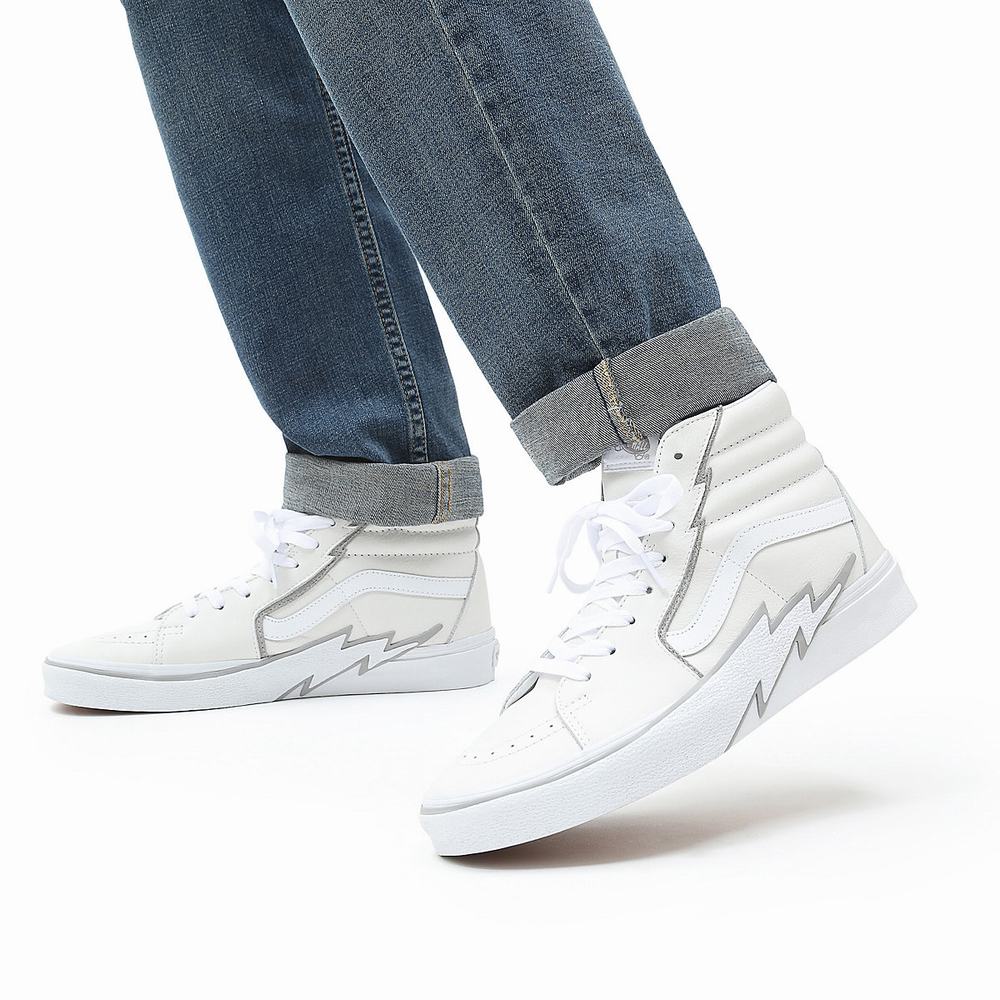 Tenis Botas Vans Sk8-Hi Bolt Hombre Blancas | WUK076598