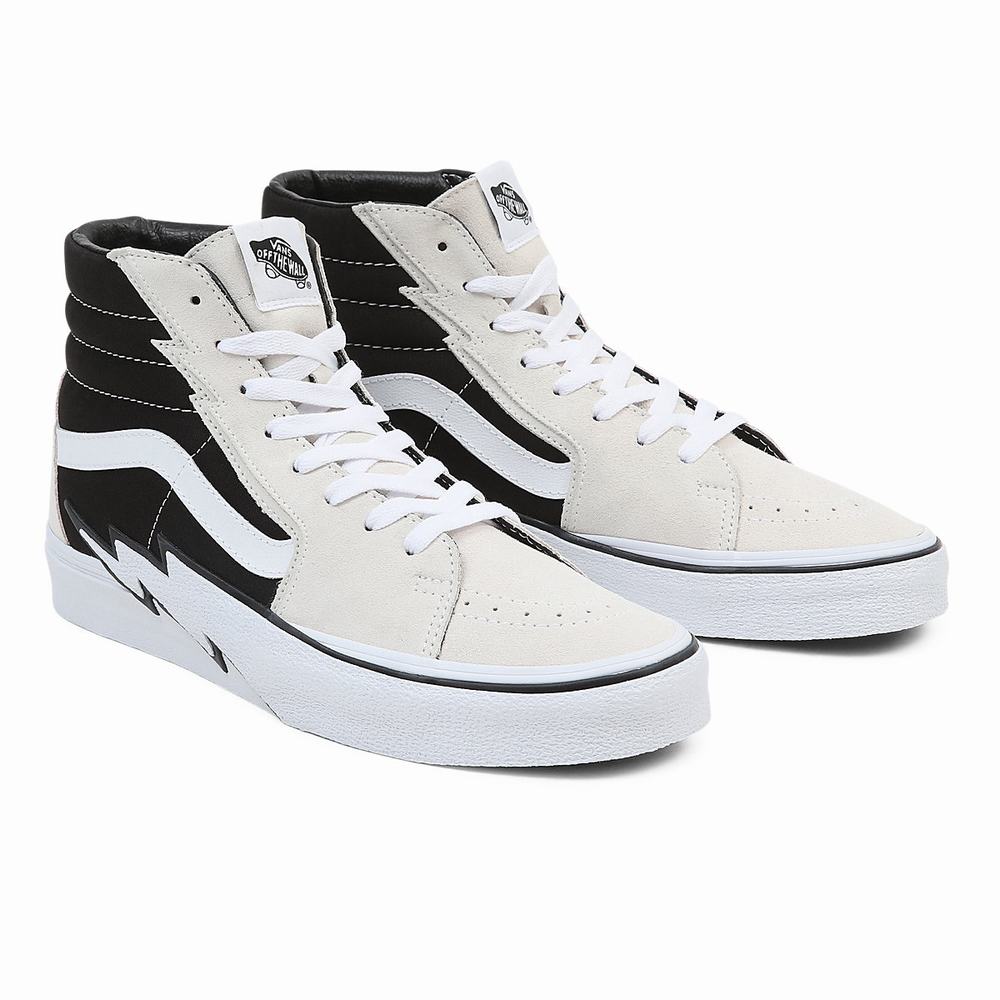 Tenis Botas Vans Sk8-Hi Bolt Hombre Negras/Beige | QWK260187