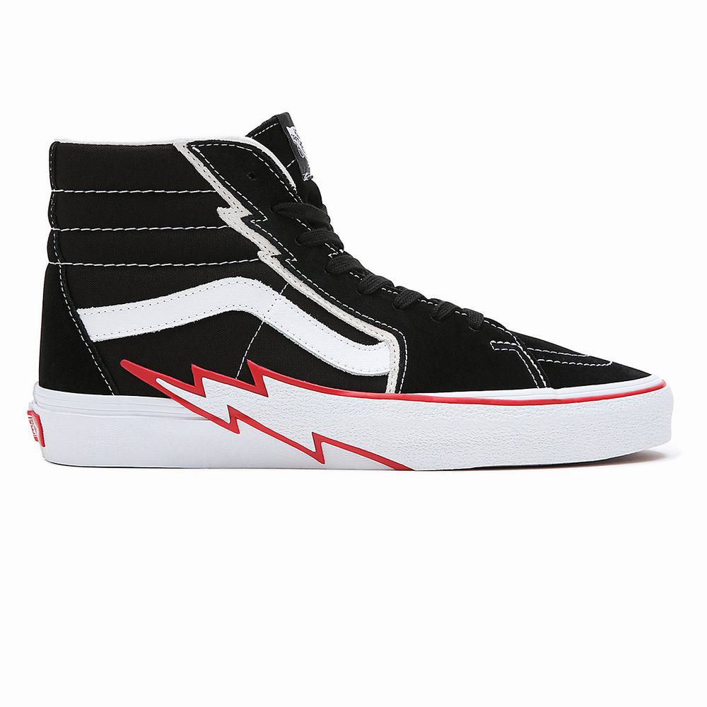 Tenis Botas Vans Sk8-Hi Bolt Mujer Negras | SKQ875962