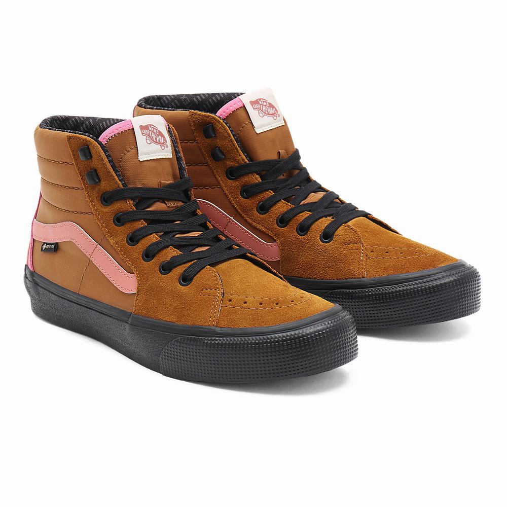 Tenis Botas Vans Sk8-Hi Gore-Tex Mujer Marrones | ZBT859142